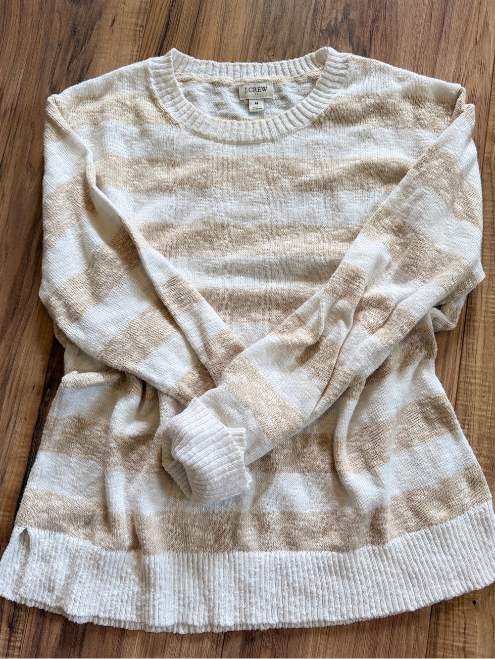 J.Crew Factory Striped Crewneck Beach Sweater – Women’s Medium
